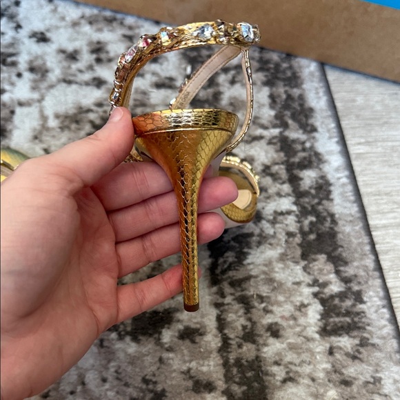 Jessica Simpson Gold Rhinestone Heels - Picture 6 of 11